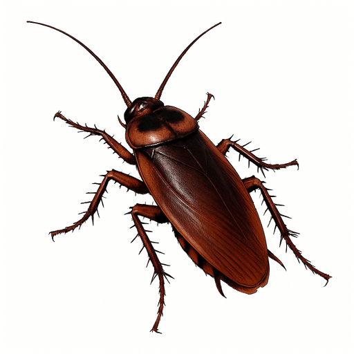 realistic roach.
In-Game asset.  2d.  High contrast.  No shadows