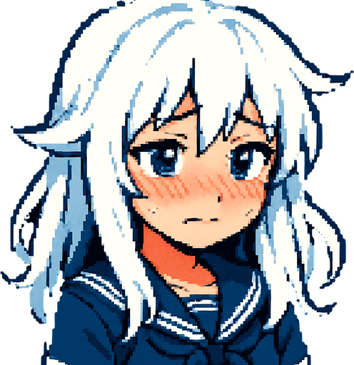 Make her blush and put on a shy expression