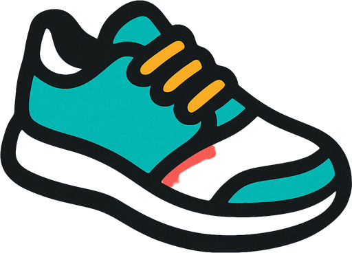 shoe icon.
In-Game asset.  2d.  High contrast.  No shadows