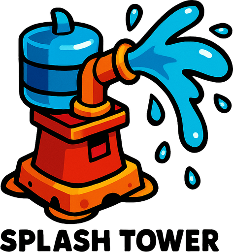 splash tower of tower defense.
In-Game asset.  2d.  High contrast.  No shadows