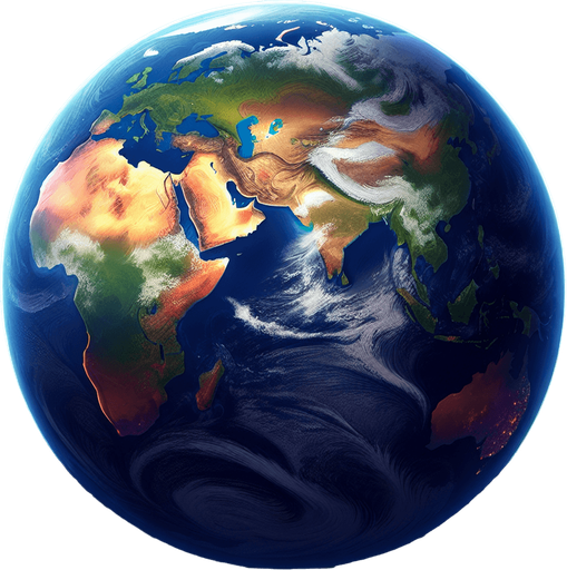 O planeta Terra fundo png.
Single Game Texture. In-Game asset. 2d. Blank background. High contrast. No shadows.