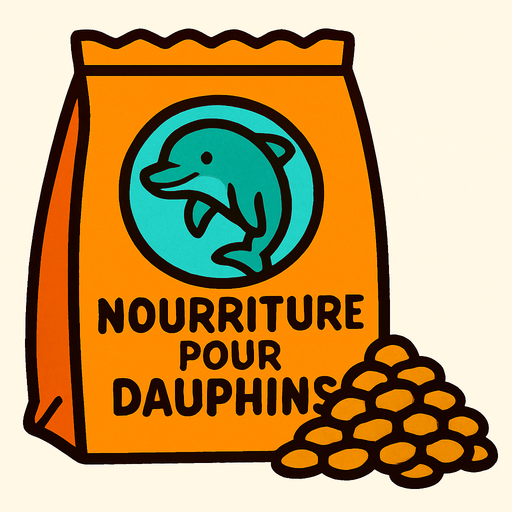 nourriture pour dauphins.
In-Game asset.  2d.  High contrast.  No shadows