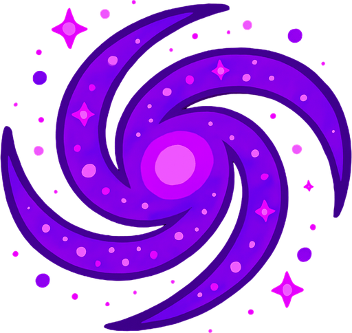 Purple galaxy.
In-Game asset.  2d.  High contrast.  No shadows