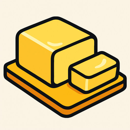 Butter.
In-Game asset.  2d.  High contrast.  No shadows
