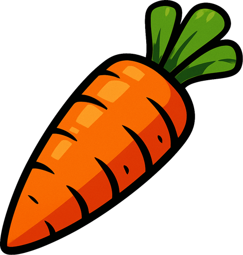carrot.
In-Game asset.  2d.  High contrast.  No shadows