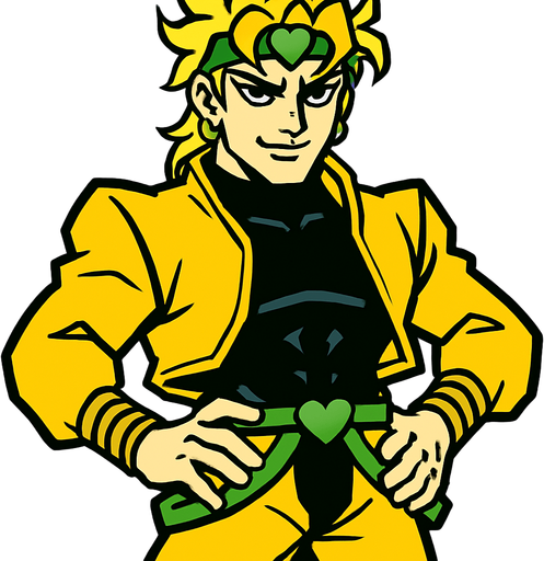 Dio.
In-Game asset.  2d.  High contrast.  No shadows