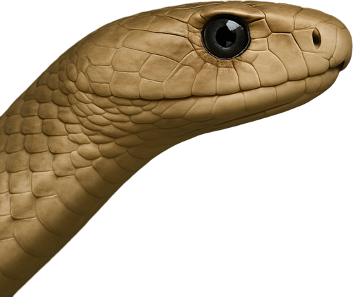A realistic snake image from the side view.
