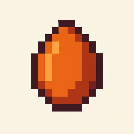 8 bit cherry seed.
In-Game asset.  2d.  High contrast.  No shadows