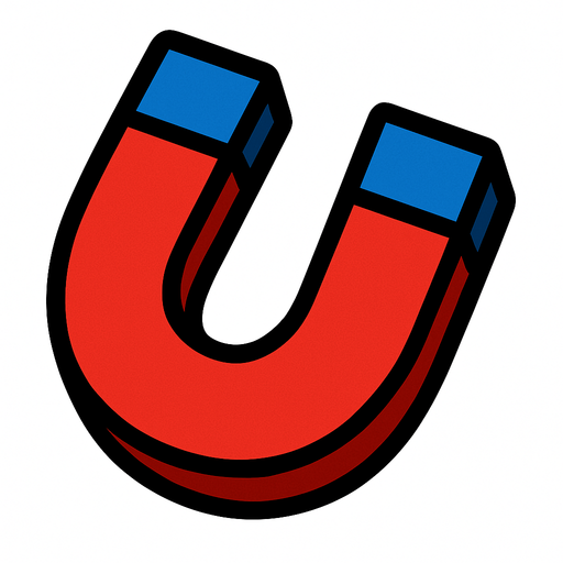 magnet.
In-Game asset.  2d.  High contrast.  No shadows