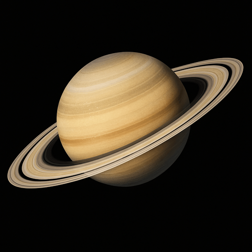 realistic saturn.
In-Game asset.  2d.  High contrast.  No shadows