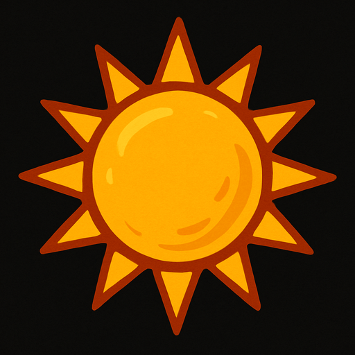 sun.
In-Game asset.  2d.  High contrast.  No shadows