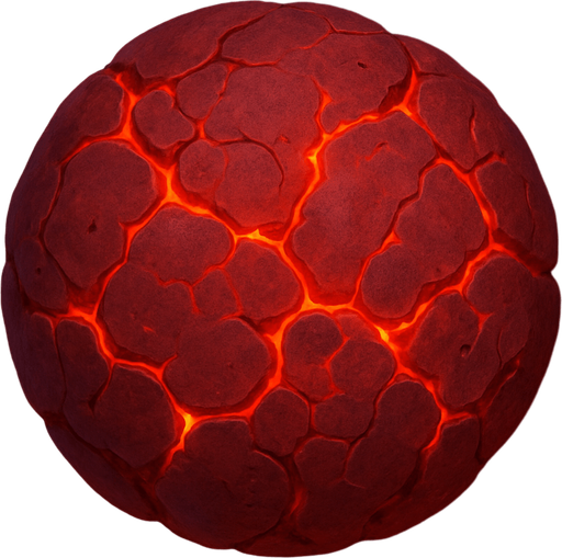 round red lava stone.
In-Game asset