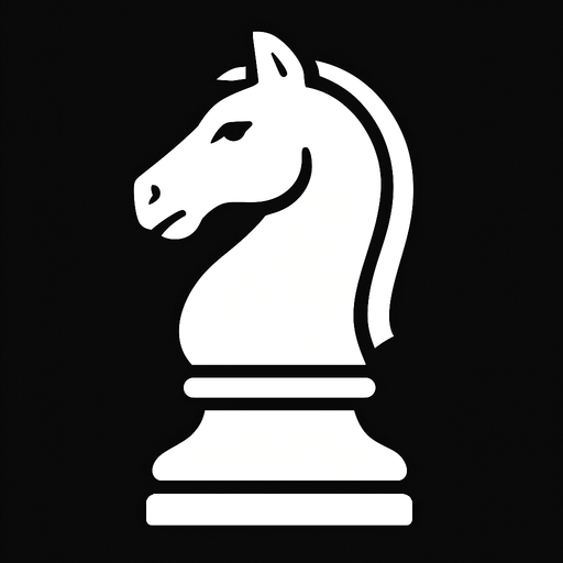 White Knight Chess But let it be white on the inside.
In-Game asset.  2d.  High contrast.  No shadows