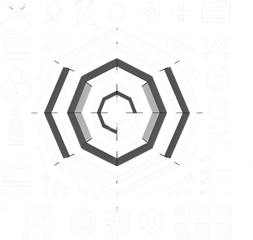Hexagon target
Single Game Texture. In-Game asset. 2d. Blank background. High contrast. No shadows.