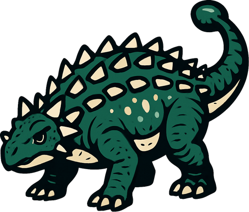 Ankylosaurus.
In-Game asset.  2d.  High contrast.  No shadows