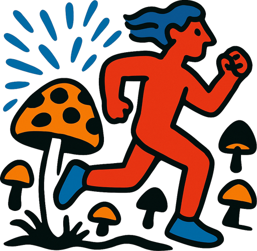 sporeRunner image.
2d.  High contrast.  No shadows