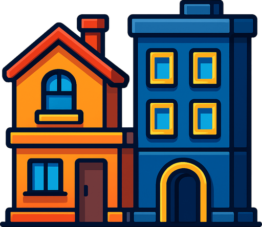 build buildings next to each other.
In-Game asset.  High contrast.  No shadows
