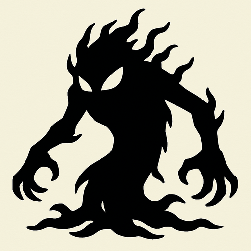 shadowCreature.
In-Game asset.  2d.  High contrast.  No shadows
