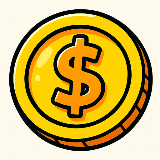 coin.
In-Game asset.  2d.  High contrast.  No shadows