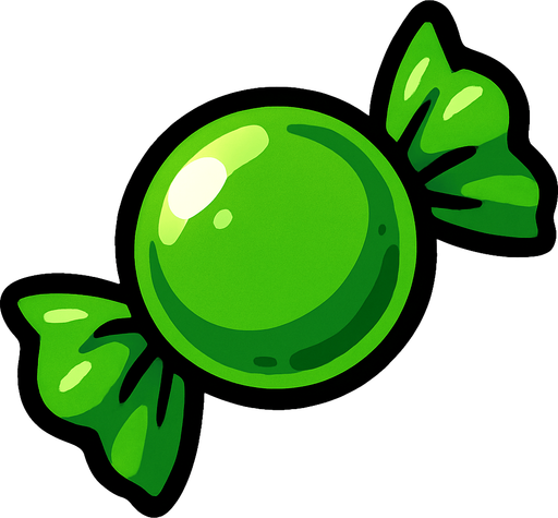 Yeşil seker.
In-Game asset.  2d.  High contrast.  No shadows