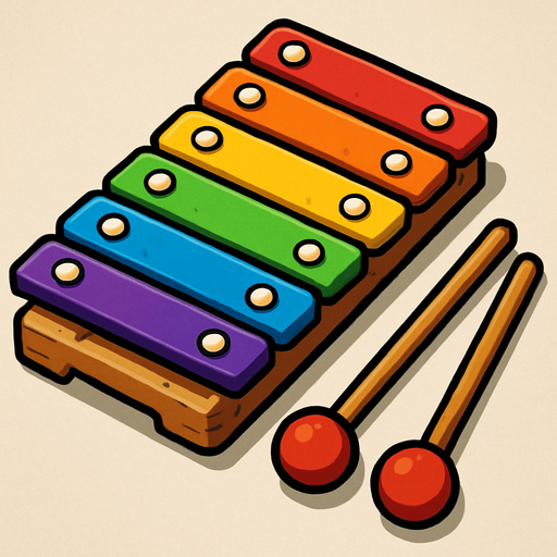 xylophone.
In-Game asset.  2d.  High contrast.  No shadows