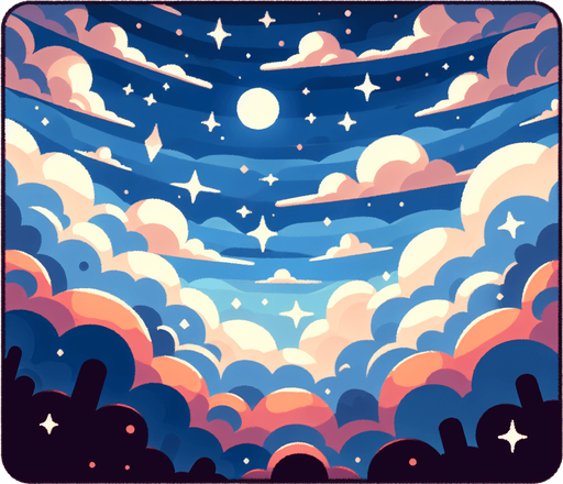 Gök yüzü 2D.
Single Game Texture.  In-Game asset.  2d.  Blank background.  High contrast.  No shadows