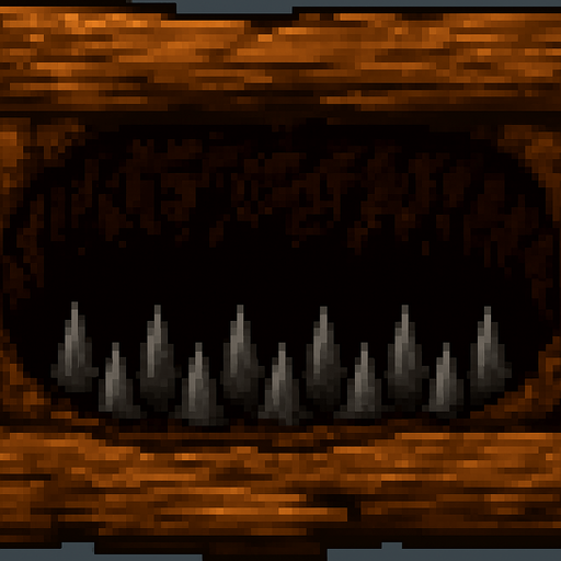 instead of grass add a whole with spikes at the bottom of it, keep it in 16 bit style