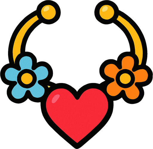 cute design accessory top view..
In-Game asset.  2d.  High contrast.  No shadows