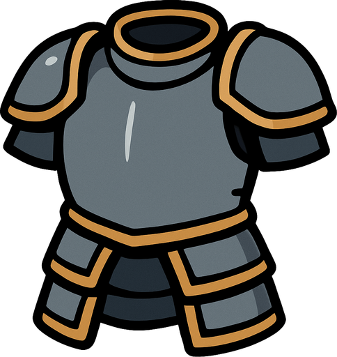 Basic armor.
In-Game asset.  2d.  High contrast.  No shadows