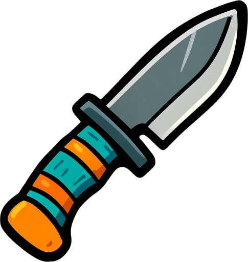 knife.
In-Game asset.  2d.  High contrast.  No shadows