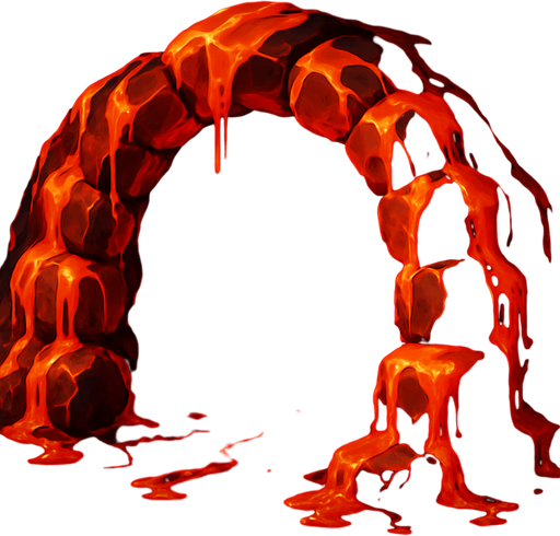 mağaranın grafik ayarları ve boyutunu bozmadan taşların üzerinden lavlar akıyor gibi gözüksün zindan girişinin ortasındada kırmızı korkutucu bir sihirli geçit olsun