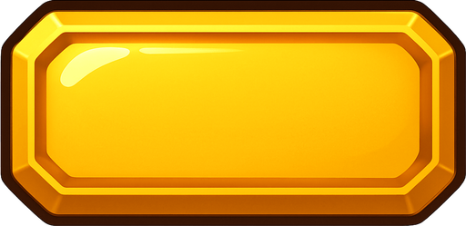 golden button horizontal.
In-Game asset.  2d.  High contrast.  No shadows