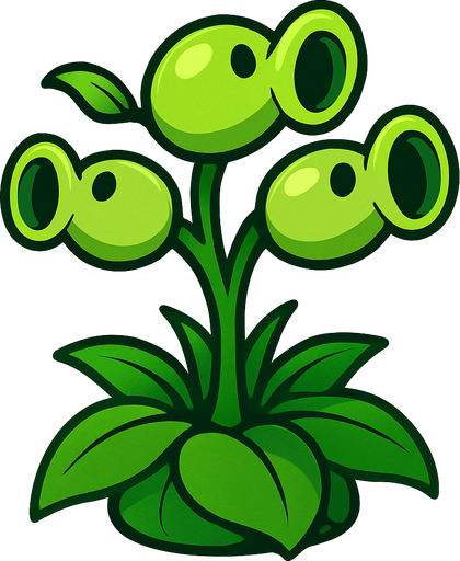 peashooterPod.
In-Game asset.  2d.  High contrast.  No shadows