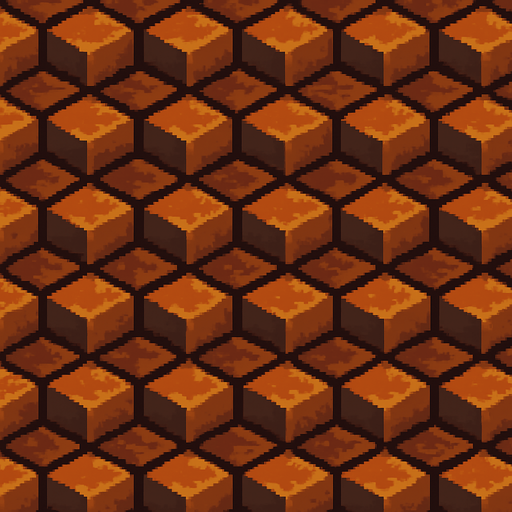 Generame una textura por patron de forma isometrica para el suelo. estilo pixelar.
In-Game asset.  2d.  High contrast.  No shadows