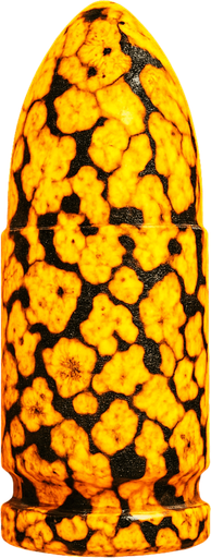 yellow lava poisonous bullet top view
