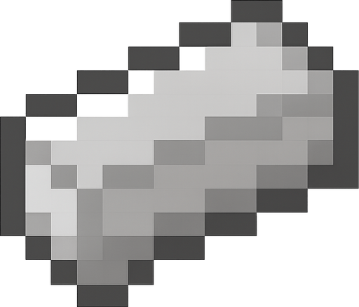 No background Minecraft iron ingot