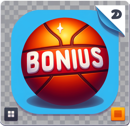 Single Game Texture. In-Game asset. 2d. flat graphic orange red. Basketball saying "bonus" white font.
Single Game Texture. In-Game asset. 2d. Blank background. High contrast. No shadows.