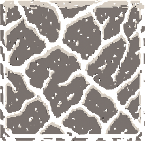 Bloque de piedra que ocupe todo el sprite.
In-Game asset.  2d.  High contrast.  No shadows