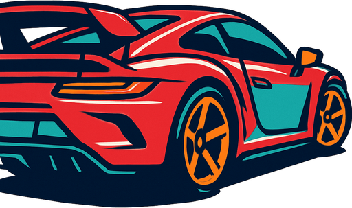 arka sağdan bakan SÜPER  araba 
In-Game asset.  2d.  High contrast.  No shadows