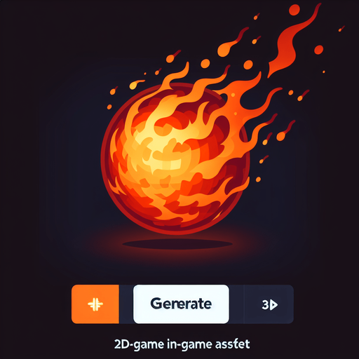 Fireball.
Single Game Texture. In-Game asset. 2d. Blank background. High contrast. No shadows.