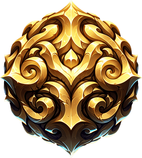 amazing gold stone.
Single Game Texture.  In-Game asset.  2d.  Blank background.  High contrast.  No shadows