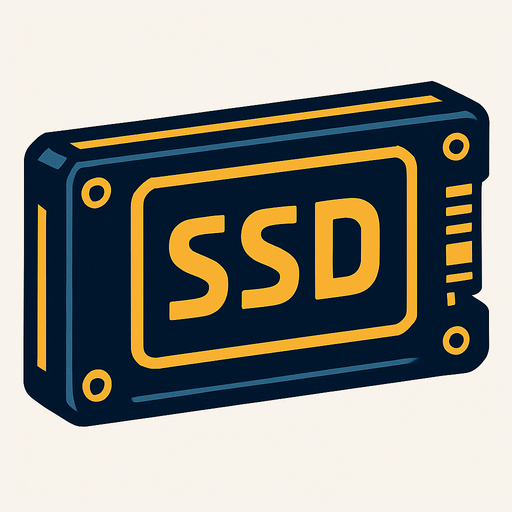 SSD bilgisayar Parçası.
In-Game asset.  2d.  High contrast.  No shadows