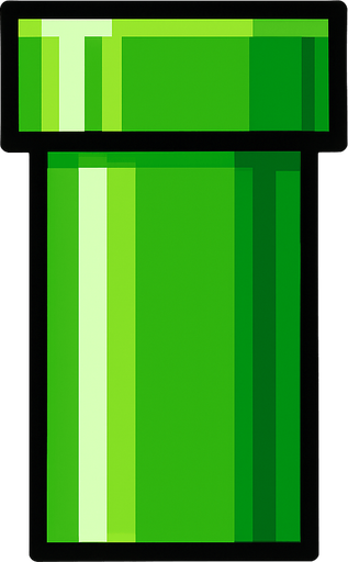 flappy bird borusu.
In-Game asset.  2d.  High contrast.  No shadows