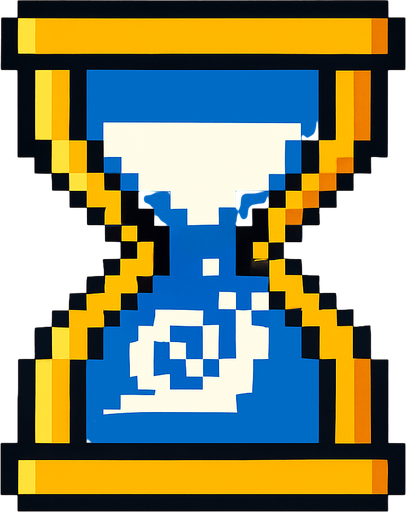 Slow timer pixel.
In-Game asset.  2d.  High contrast.  No shadows