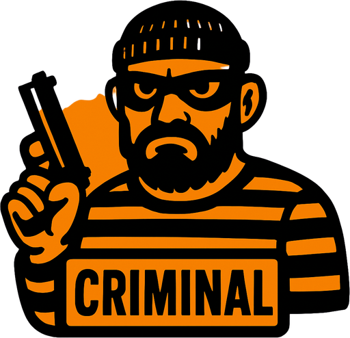 criminal.
In-Game asset.  2d.  High contrast.  No shadows
