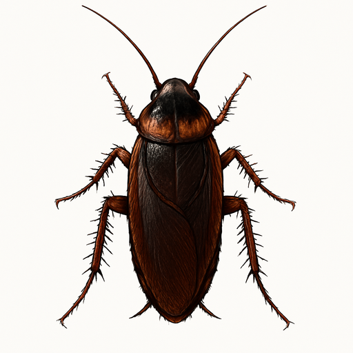 realistic roach.
In-Game asset.  2d.  High contrast.  No shadows