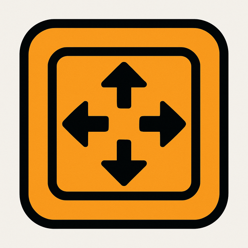 Movement button, item moving button.
In-Game asset.  2d.  High contrast.  No shadows