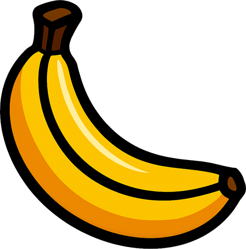 banana.
In-Game asset.  2d.  High contrast.  No shadows