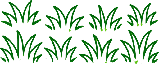 Fondo verde con cesped.
In-Game asset.  2d.  High contrast.  No shadows