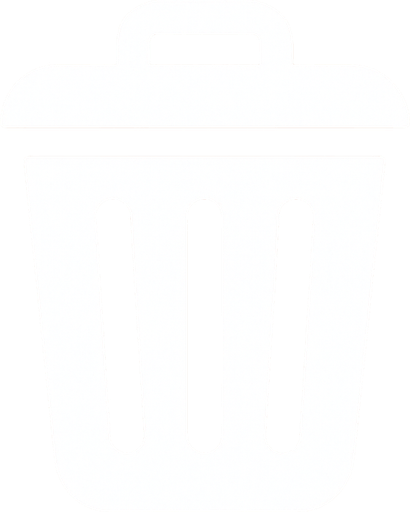 çöp kutusu logosu fakat kırmızı arka planlı (çöp kutusu logosu beyaz renkte olacak).
In-Game asset.  2d.  High contrast.  No shadows